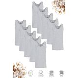 Özkan 0801 10'lu Paket Erkek Çocuk %100 Pamuklu Ribana Kumaş Esnek Rahat Atlet