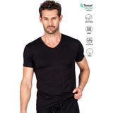 Özkan 11143 Erkek V Yaka Pamuklu Modal Esnek Rahat Kısa Kollu Tişört Fanila - 2XL - Siyah