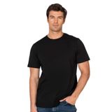 Özkan 12420 Erkek%100 Pamuklu Likrasız Penye Süprem Kumaş Kapalı Yaka Kısa Kollu T-shirt SİYAH