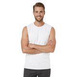 Özkan 12472 Erkek Premium Kumaş Pamuklu Modal Nefes Alabilir Rahat Bisiklet Yaka Sıfır Kol T-Shirt BEYAZ