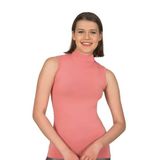 Özkan 26032 Kadın Pamuklu Sıfır Kol Balıkçı Yaka Body GÜL KURUSU