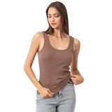 Özkan 26815 Kadın Soft Pamuklu Kaşkorse Fitilli Esnek Rahat Kalın Askılı Örme Atlet Bluz SİYAH BEYAZ KAHVE