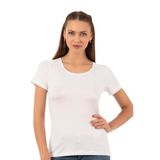Özkan 26976 Kadın Premium Yumuşak Rahat Kumaş Viskon Bisiklet Yaka Kısa Kollu Örme T-Shirt BEYAZ