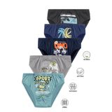 Özkan 31801 5'li Paket Erkek Çocuk Karışık Renkli Desenli Pamuklu Yumuşak Rahat Slip Külot