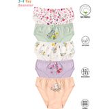 Özkan 41603 5'li Paket Kız Çocuk Karışık Renkli Desenli Pamuklu Yumuşak Slip Külot - 3 - 4 Yaş