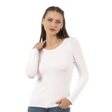 Özkan 7124 Kadın Premium Yumuşak Rahat Kumaş Viskon Bisiklet Yaka Uzun Kollu Örme Bluz