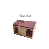 özkan ahşap Kedi evi , kulübesi orta boy Mebranlı