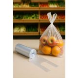 Özkan Ambalaj Temizlik 200'lü 5 Rulo 1000 Adet Şeffaf Hışır Çek Kopar Market Poşeti ( Büyük Boy 25x52 Cm )