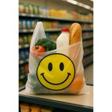 Özkan Ambalaj Temizlik 24x43 Cm 200'lü 5 Rulo 1000 Adet Küçük Boy Gülenyüz Desenli Emojili Rulo Market Manav Poşeti