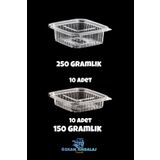 Özkan Ambalaj Temizlik Kullan At Sızdırmaz Şeffaf Buzdolabı Saklama Kabı 250 Gramlık 10 Adet 150GRAMLIK 10 Adet