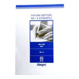 Özkan Fatura Defteri No:4 Otokopili 3 Nüsha