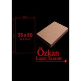 Özkan Lazer 4 Adet 35 x 50 Resim Altlığı Ham 3mm Mdf