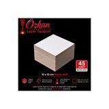 Özkan Lazer 45 adet 10 x 10 cm 3mm beyaz tek yüz köşeli mdf bardak altı kalitesi