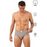 Özkan Underwear 0037 Erkek Pamuklu Penye Süprem Slip Külot - 2XL - Gri Melanj