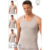 Özkan Underwear 0113 3'lü Paket Erkek Kalın Askılı Pamuklu Esnek Yumuşak Ribana Atlet - Gri