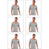 Özkan Underwear 0115 6'lı Paket Erkek Ribana Bisiklet Yaka Yarım Kol Fanila - XS - Gri