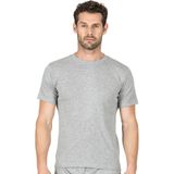 Özkan Underwear 0116 Erkek Ribana Kapalı Yaka Yarım Kol Fanila - Gri Melanj - S