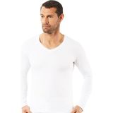 Özkan Underwear 0274 Erkek %95 Pamuklu Penye Likralı Süprem V Yaka Uzun Kol Tişört Fanila - Beyaz