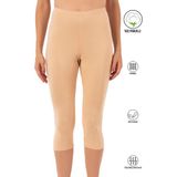 Özkan Underwear 0458 Ten Pamuklu Likralı Süprem Kadın Kapri Tayt