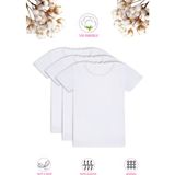 Özkan Underwear 42781 3'lü Paket Kız Çocuk Pamuklu Süprem Yakası Dantel Detaylı Esnek Rahat Kısa Kollu Atlet Fanila Tişört - Beyaz - 9 - 10 Yaş
