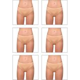 Özkan Underwear 6120 6'lı Paket Kadın Pamuklu Likralı Süprem Slip Külot - Ten