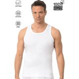 Özkan Underwear Erkek Pamuklu Ribana Atlet Beyaz Renk XL Kalın Askılı Esnek Kumaş
