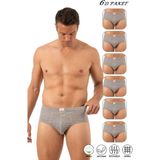 Özkan Underwear Özkan 0037 6'lı Paket Erkek Pamuklu Penye Süprem Esnek Rahat Slip Külot - Gri Melanj