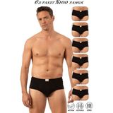 Özkan Underwear Özkan 0037 6'lı Paket Erkek Pamuklu Penye Süprem Esnek Rahat Slip Külot - Siyah