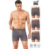 Özkan Underwear Özkan 0041 3'lü Paket Erkek %100 Pamuklu Şardonlu Klasik Rahat Kesim Havlu Bel Süprem Penye Boxer - Antrasit
