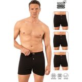 Özkan Underwear Özkan 0041 3'lü Paket Erkek %100 Pamuklu Şardonlu Klasik Rahat Kesim Havlu Bel Süprem Penye Boxer - Siyah