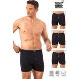 Özkan Underwear Özkan 0041 3'lü Paket Erkek %100 Pamuklu Şardonlu Klasik Rahat Kesim Havlu Bel Süprem Penye Boxer - XL - Lacivert