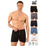 Özkan Underwear Özkan 0041 5'li Paket Erkek %100 Pamuk Karışık Renk Şardonlu Pamuklu Düğmeli Penye Boxer - S