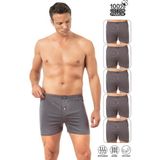 Özkan Underwear Özkan 0041 5'li Paket Erkek %100 Pamuklu Şardonlu Klasik Rahat Kesim Havlu Bel Süprem Penye Boxer - Antrasit