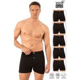 Özkan Underwear Özkan 0041 5'li Paket Erkek %100 Pamuklu Şardonlu Klasik Rahat Kesim Havlu Bel Süprem Penye Boxer - Siyah