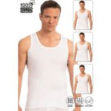 Özkan Underwear Özkan 0050 3'lü Paket Erkek %100 Pamuklu Süprem Esnek Rahat Kalın Askılı Atlet - Beyaz