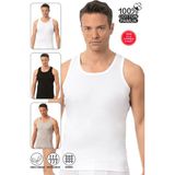 Özkan Underwear Özkan 0113 3'lü Paket Erkek %100 Pamuklu Karışık Renk Esnek Yumuşak Ribana Kalın Askılı Atlet - 5XL - Karışık-ÇokRenkli