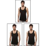 Özkan Underwear Özkan 0113 3'lü Paket Erkek Çocuk Ribana Pamuklu Garson Boy Esnek Rahat Kalın Askılı Atlet - 13 - 14 Yaş - Siyah