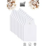 Özkan Underwear Özkan 0702 10'lu Paket Erkek Çocuk %100 Pamuklu Süprem Esnek Rahat Kalın Askılı Atlet - 1 - 2 Yaş - Beyaz
