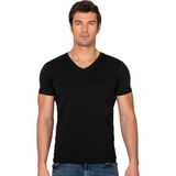 Özkan Underwear Özkan 10273 Erkek %95 Pamuklu Likralı Esnek Rahat V Yaka Kısa Kollu T-Shirt Atlet Fanila - Siyah - 2XL