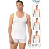 Özkan Underwear Özkan 10852 3'lü Paket Erkek Premium Esnek Kumaş Pamuklu Modal Kalın Askılı Atlet - Beyaz