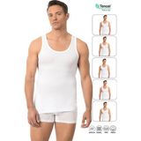 Özkan Underwear Özkan 10852 5'li Paket Erkek Premium Kumaş Pamuklu Modal Esnek Rahat Kalın Askılı Atlet - Beyaz