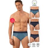 Özkan Underwear Özkan 11302 3'lü Paket Erkek %95 Pamuklu Likralı Süprem Kumaş Desenli Esnek Rahat Slip Külot - XL