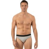 Özkan Underwear Özkan 11330 Erkek Pamuklu Likralı Penye Esnek Rahat Slip Külot - Gri Melanj