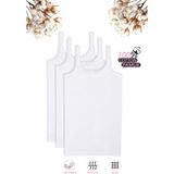 Özkan Underwear Özkan 1610 3'lü Paket Kız Çocuk %100 Pamuklu Ribana Yakası Dantel Detaylı İnce Askılı Örme Atlet - 3 - 4 Yaş - Beyaz