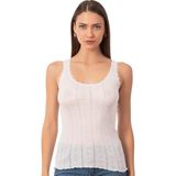 Özkan Underwear Özkan 23493 Kadın Transferli Ribana Esnek Yumuşak Kalın Askılı Atlet - 4XL - Beyaz