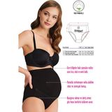 Özkan Underwear Özkan 23582 2'li Paket Kadın Siyah Ten Karışık Paket Pamuklu Likralı Süprem Hamile Lohusa Yüksek Bel Bato Külot - Siyah - Ten