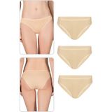 Özkan Underwear Özkan 23926 3'lü Paket Kadın Viskon Esnek Rahat Slip Külot - Ten