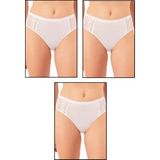 Özkan Underwear Özkan 25592 3'lü Paket Kadın Pamuklu Modal Esnek Rahat Dantelli Bato Külot - Beyaz