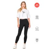 ÖZKAN underwear Özkan 27682 Kadın İnterlok Kumaş Likralı Yüksek Bel Esnek Rahat Düz Uzun Tayt