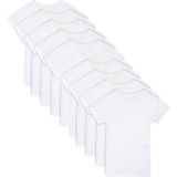 Özkan Underwear Özkan 42780 10'lu Paket Kız Çocuk Transferli %100 Pamuklu Ribana Esnek Rahat Kısa Kollu Fanila Atlet Tişört - Beyaz - 7 - 8 Yaş